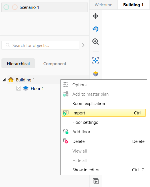 Opening the file selection window