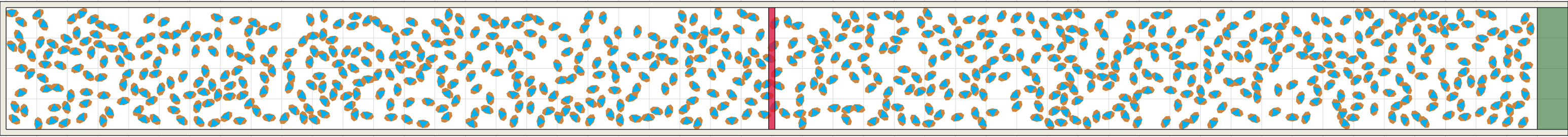 (h) Flow density 0,35 m²⁄m²
