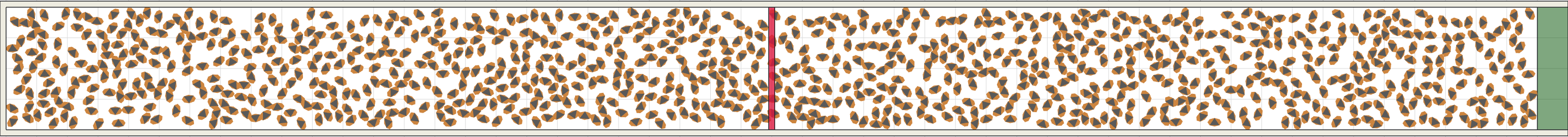 (j) Flow density 0,45 m²⁄m²