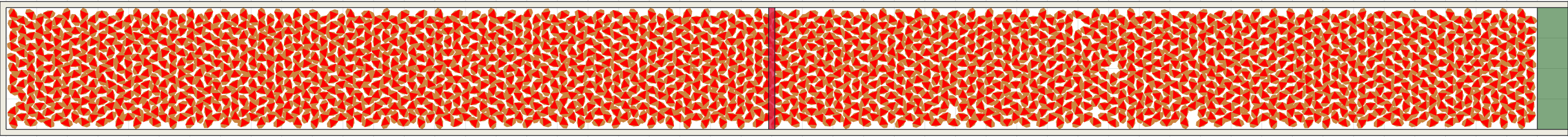 (o) Flow density 0,9 m²⁄m²
