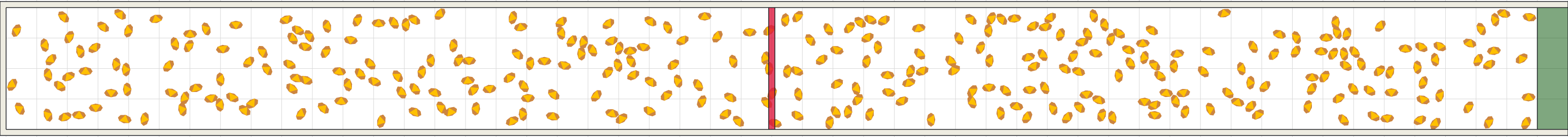(d) Flow density 0,15 m²⁄m²