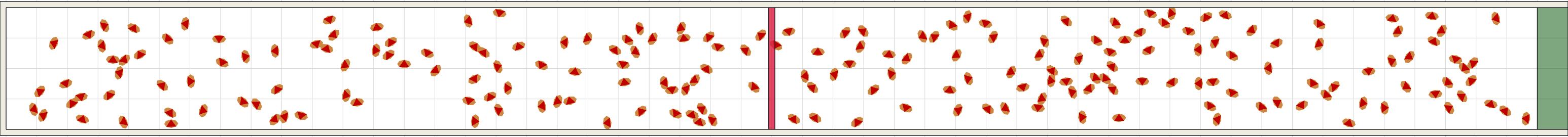 (c) Flow density 0,1 m²⁄m²