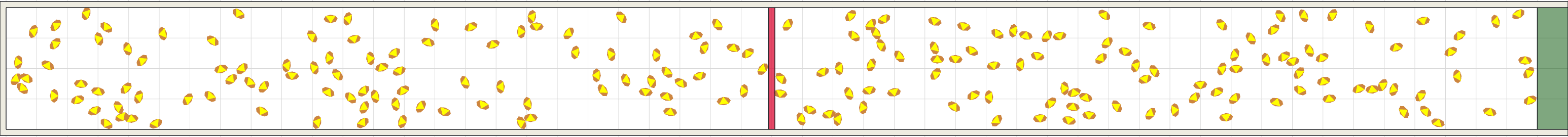 (c) Flow density 0,1 m²⁄m²
