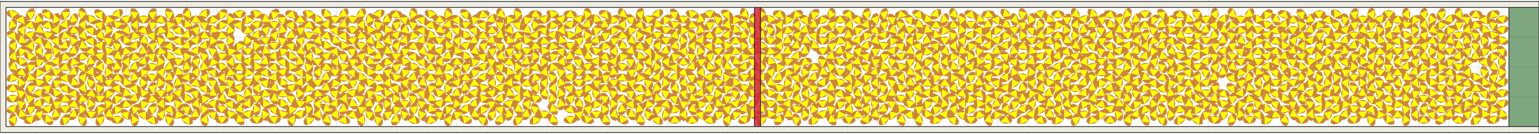 (o) Flow density 0,9 m²⁄m²