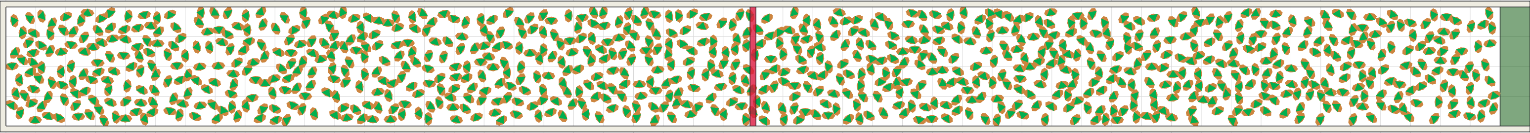 (j) Flow density 0,45 m²⁄m²