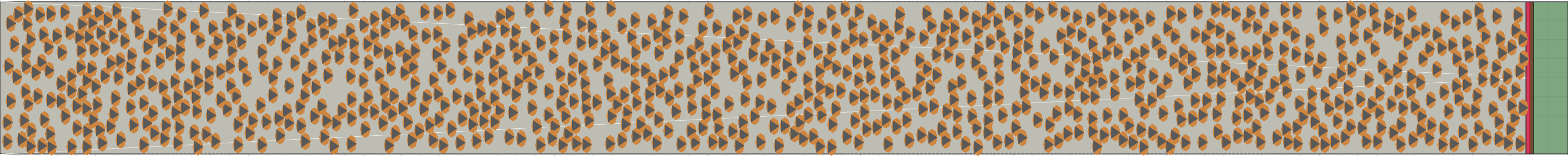 (j) Flow density 0,45 m²⁄m²