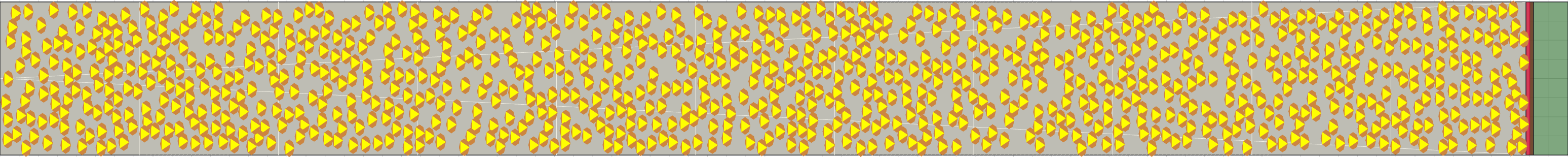 (j) Flow density 0,45 m²⁄m²