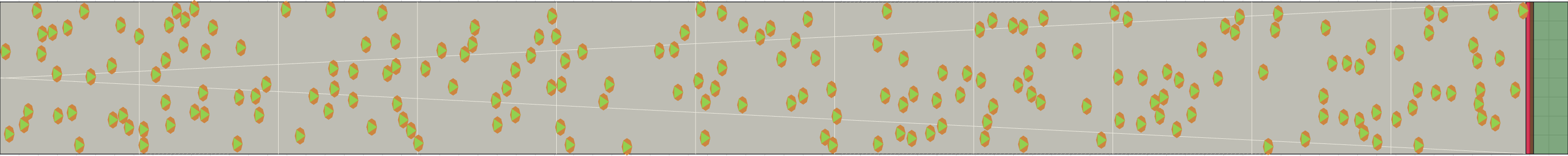 (c) Flow density 0,1 m²⁄m²