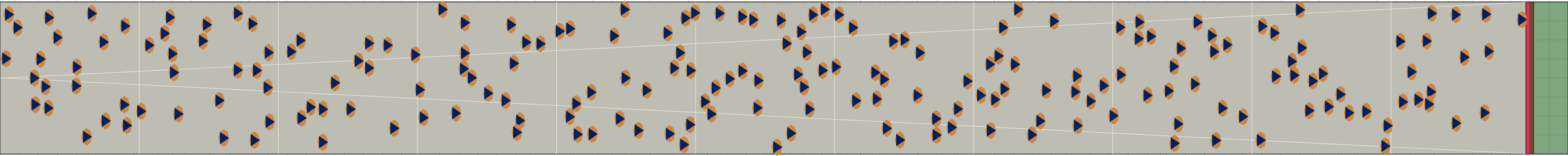 (c) Flow density 0,1 m²⁄m²