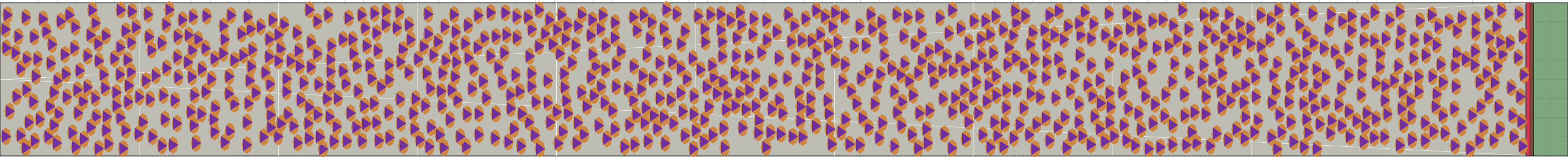 (j) Flow density 0,45 m²⁄m²