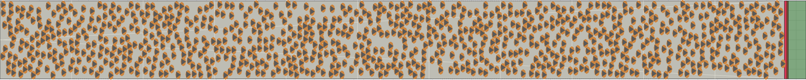 (j) Flow density 0,45 m²⁄m²