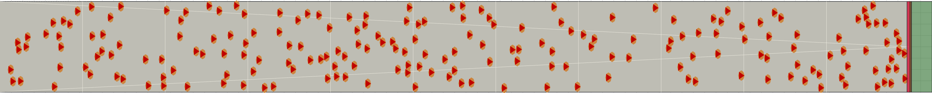 (c) Flow density 0,1 m²⁄m²