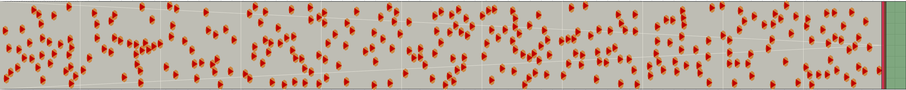 (d) Flow density 0,15 m²⁄m²