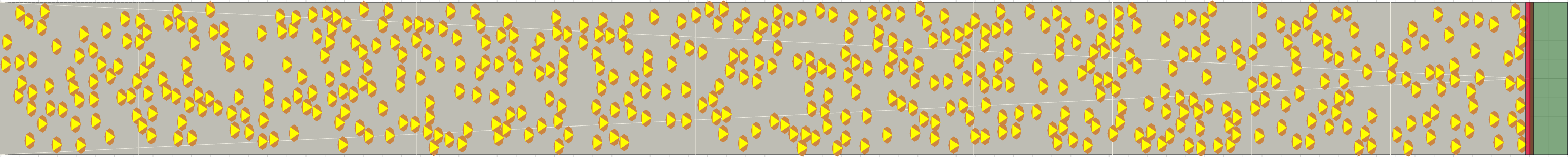 (f) Flow density 0,25 m²⁄m²