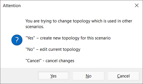 Editing a component for multiple scenarios
