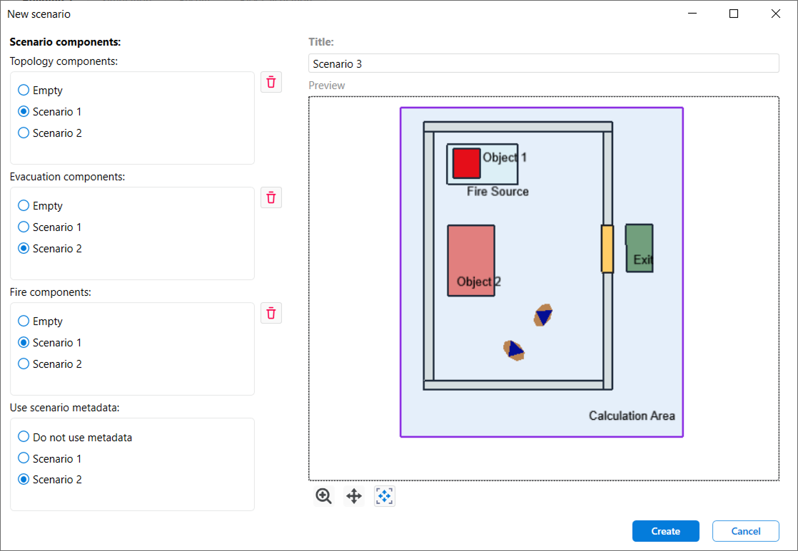 A new scenario window